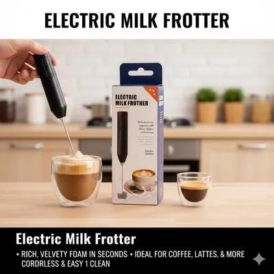 Rechargeable Electric Coffee Beater Black