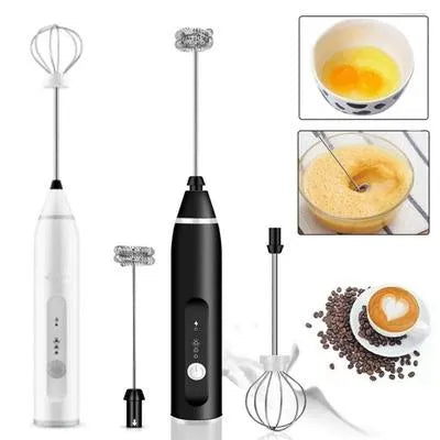 Rechargeable Electric Coffee Beater Black